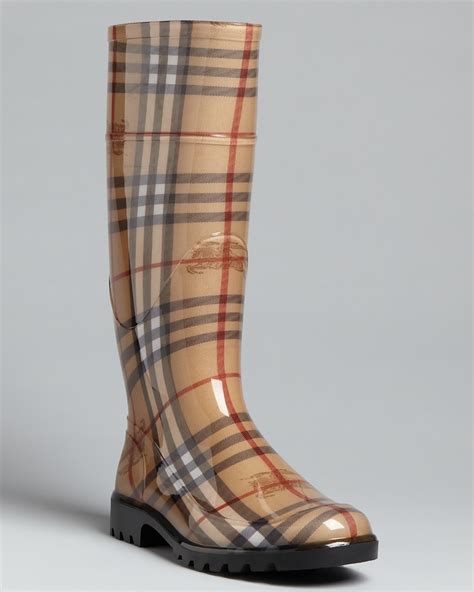 burberry rain boots haymarket check plaid|Burberry signatures for men.